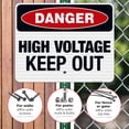 thumbnail image 4 of High Voltage Keep Out Sign, OSHA Danger Sign,, 4 of 8