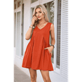 thumbnail image 3 of Sleeveless Mini Dress Brick Red L, 3 of 6