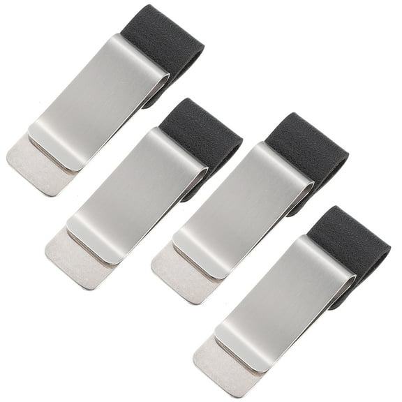 WORGEOUS 4 Pcs Professional Metal File Clips Clamp Small Money Paper Office Silver