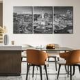 thumbnail image 2 of Black and White Wall Art Indianapolis City Skyline Pictures for Living Room Nightscape Canvas Paintings 3 Piece Artwork Room Decorations Giclee Framed Stretched Ready to Hang, 60" Wx28 H, 2 of 5