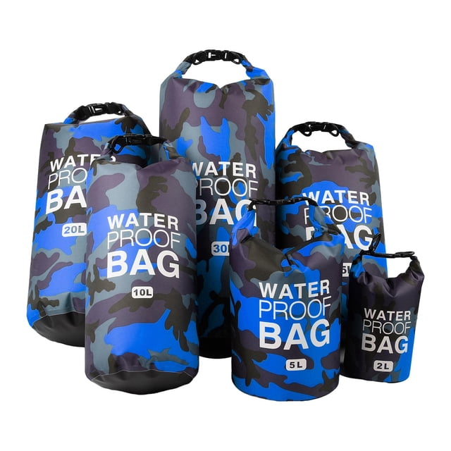 6 uds Bolsa seca impermeable Zulema mochila ligera hermética seca azul oscuro 2L 5L 10L 15L 20L 30L