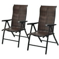 thumbnail image 2 of Costway 2PC Patio Rattan Folding Chair Recliner Back Adjustable, 2 of 10