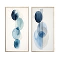 thumbnail image 2 of Designart "Minimal Orbicular Unity in Retro Blue IV" Modern Geometric Framed Wall Art Set Of 2 - Modern Blue Frame Gallery Set For Office Decor, 2 of 6