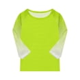 thumbnail image 3 of YunPes Shirts for Teens Girls Fashion Summer 3/4 Sleeve Tops Color Block Crew Neck 3/4 Sleeve Shirts Plaid Lightweight Blouses Cute, 3 of 4