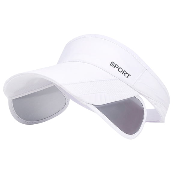 HJYCHN Adjustable Sun Visor Hat with Retractable Brim for Outdoor Beach Sports and Casual Wear White One Size