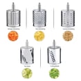 thumbnail image 7 of THLKIF 5-in-1 Stainless Steel Rotary Cheese Grater and Vegetable Slicer, with 5 Interchangeable Blades, Manual Kitchen Shredder for Cheese, Fruits, Vegetables, and Nuts, 7 of 7