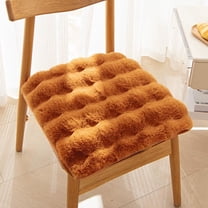 FeiFu 17.7x17.7in Fleece Warm Seat Cushion Thickened Soft Non-Slip Chair Pad for Home Office Dining Chair Winter Use