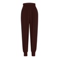 thumbnail image 4 of LLYwey Pajama Pants Ladies Solid Color Leggings Casual Ladies Pants New Full Length Pants Trousers Regular Fitted Purples L, 4 of 8