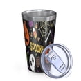 thumbnail image 2 of 16oz Tumblers Halloween Spooky Words and Icons Stainless Steel Vacuum Insulated Double Wall Travel Tumbler Cups Mug with Lid and Straw,Cleaning Brush for Coffee,Tea, 2 of 4
