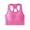 Hot Pink Sports Bra for Women, variant on Womens Seamless Sports Bra Full Coverage Wireless Longline Sports Bras Racerback High Impact Workout Bralette Comfort Yoga Gym Crop Tops Hot Pink L