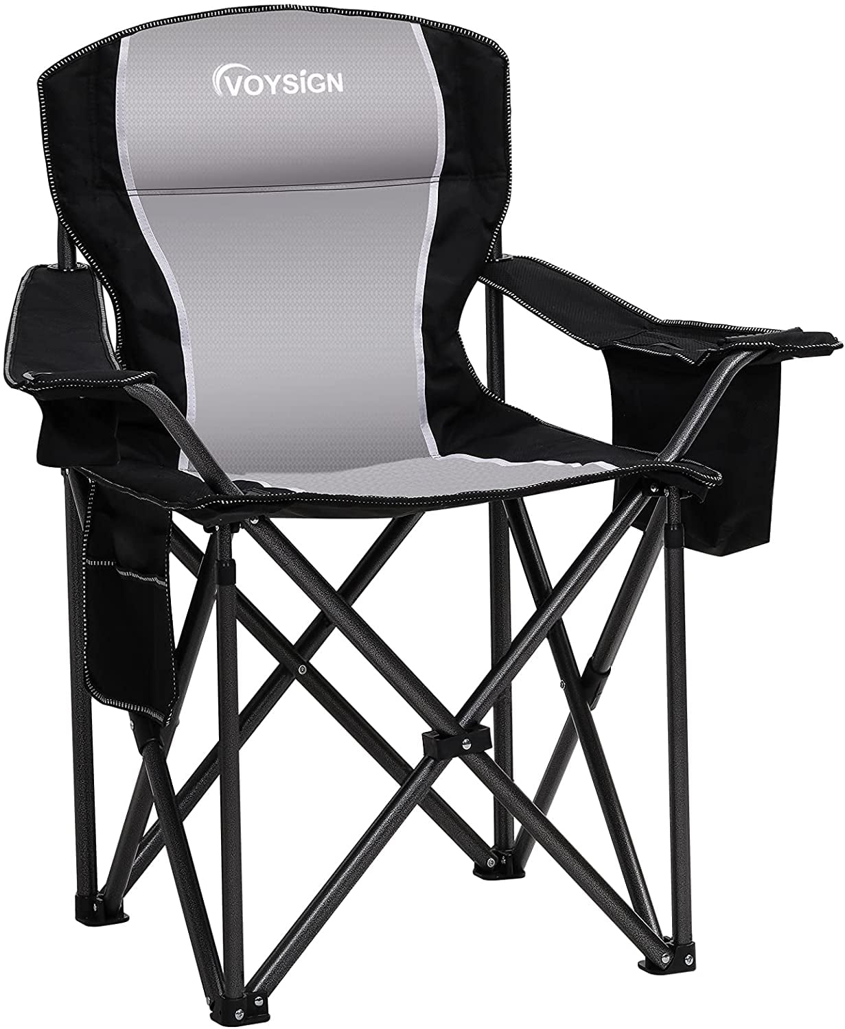 Padded Camping Chairs for Adults, Oversized Folding Outdoor Chairs