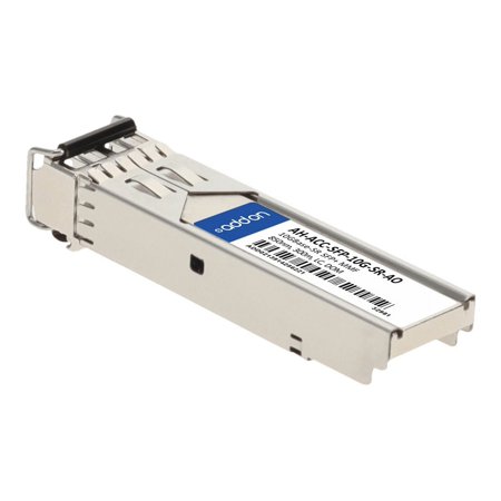 UPC: 0821455462911 | AddOn – SFP+ transceiver module (equivalent to: Aerohive AH-ACC-SFP-10G-SR) – 10 GigE – 10GBase-SR – LC multi-mode – up to 984 ft – 850 nm – TAA Compliant