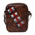 thumbnail image 3 of Star Wars Vegan Leather Crossbody Backpack for Men and Women with Adjustable Strap, Chewbacca Character Close Up, Brown, 3 of 4