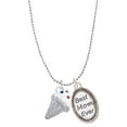 thumbnail image 1 of Delight Jewelry 3-D Vanilla Ice Cream Cone with Crystal Sprinkles Best Mom Ever Charm Necklace, 1 of 4