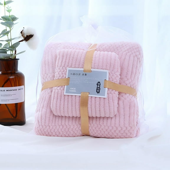 Bath Towels Coral Velvet Absorbent Towel Wholesale Two-piece Set Thickened Gift Bath Towel Set