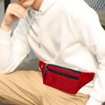thumbnail image 4 of WLOELOEW Sac Banane de Sport Rouge pour Hommes et Femmes Course en Plein Air Léger Résistant à l'Usure Toile Sac Personnalisé Rouge, 4 of 7