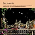 thumbnail image 3 of Scratchboard Serie Urbana Ciudad Escena Nocturna Pintura Papel Sketch Pad Niños Adultos Pintura Regalo Eigraketly FN003275-06, 3 of 6