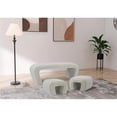 thumbnail image 3 of Meridian Furniture Odelia Cream Boucle Fabric Bench, 3 of 10