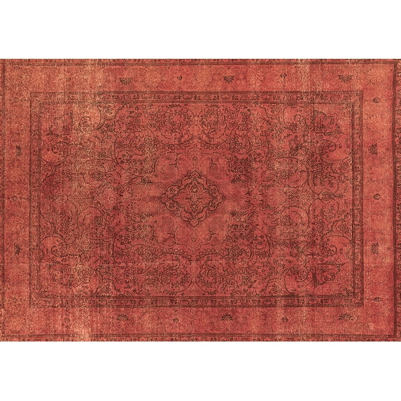 Ahgly Company Indoor Rectangle Oriental Brown Industrial Area Rugs, 7' x 10'