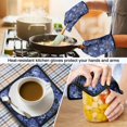 thumbnail image 5 of Pioneer Flower Floral Print Pattern 1-Pack Oven Mitts Set, Heat Resistant Kitchen Gloves, 7.7" X 12", 5 of 6