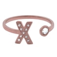 thumbnail image 1 of Anillo de Mujer Inicial Letra LuckyLy, Oro Rosa 18k y Zirconia Cúbica, Modelo Layla rosa UNITALLA, 1 of 6