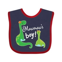Inktastic Mawmaw Boy Grandson Dinosaur Boys Baby Bib
