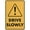 Warning Sign 1, variant on Caution Dogs Running Free Metal Aluminum Sign 12 x 8 Inches - Pre-Drilled Holes for Easy Mounting, Indoor Outdoor Use for Fence, Door, Gate, Residential Yard