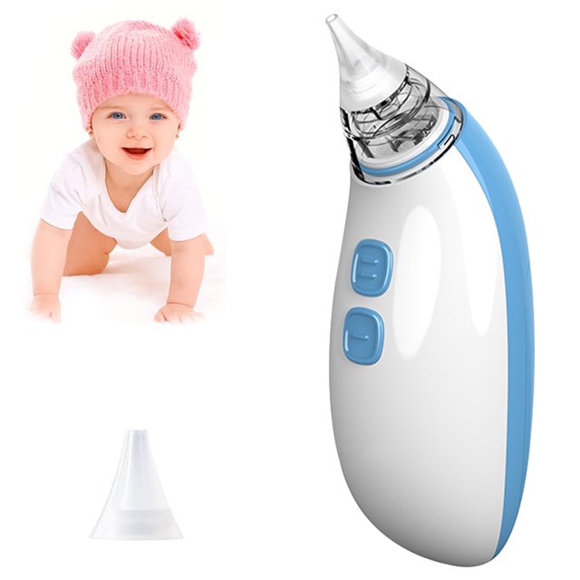 Succionador de mocos eléctrico para bebés - Succionador de nariz automático para recién nacidos - Limpiador de nariz seguro para niños pequeños - Succión de nariz ajustable