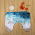 thumbnail image 5 of 1Pc Toilet Seat Cover, 1Pc Bathroom Mat, 1Pc Toilet Seat Mat Bathroom Non-Slip Mat Cover Toilet Lid + Blue Rug Bath Pedestal + Decor, 5 of 6