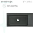 thumbnail image 3 of Delice 24" Rectangle Wall-Mount Bathroom Sink in Matte Black, 3 of 11