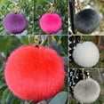 thumbnail image 2 of NUZYZ Furry Ball Keychain Key Hanging Accessory for Bag Xmas Festival, 2 of 8