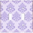 thumbnail image 2 of Metal Light Switch Plate Outlet Cover (Damask Purple - Double Toggle), 2 of 2