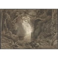 thumbnail image 2 of Christoph Nathe 18x14 Gold Ornate Wood Frame and Double Matted Museum Art Print Titled - Wooded Landscape with a Creek (1770-1806), 2 of 4