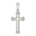 thumbnail image 1 of 925 Sterling Silver Cross Necklace Charm Pendant Religious Budded, 1 of 5