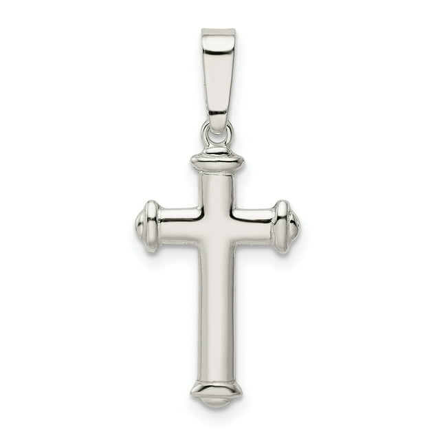 925 Sterling Silver Cross Necklace Charm Pendant Religious Budded