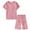 #02 Pink 【Pick Your Favorites & Stock Up】, variant on Women's Postoperative Care Clothing Set, Fracture Recovery Blouse And Pants, Easy To Wear Open Front Short Sleeve Top With 3/4 Length | TOPLIU,Blue M