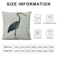 thumbnail image 6 of RUIYC  Heron Pillow,Watercolor Blue Heron Waist Lumbar Throw Pillow case Cushion Cover Sofa Home Decorative Rectangle Oblong 2 pcs White, 6 of 6