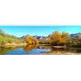 thumbnail image 2 of Tenoever, William 32x14 White Modern Wood Framed Museum Art Print Titled - Salt RIver in Fall I, 2 of 4