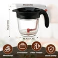 thumbnail image 3 of 2Pcs Fat Separator with Strainer and Bottom Release 33 oz Gravy Grease Separator for Cooking Healthier Gravy, 3 of 5
