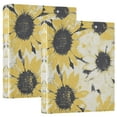 thumbnail image 2 of Yellow and White Sunflower 3 Ring Hardcover Binders 1.5in Round Rings for Letter-Size Folder Paper Organizer Pockets for Office Student Recipe, 2 of 9