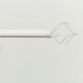 thumbnail image 4 of EXCLUSIVE HOME Torch 1" Curtain Rod and Coordinating Finial Set, Matte White, Adjustable 36"-72", 4 of 7
