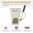 thumbnail image 3 of HLONK Tasse à Expresso Fondue Fondue Pot Chauffe-Plat Blanc Acier Inoxydable, 3 of 6