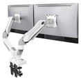 thumbnail image 1 of Soporte Doble Monitor HUANUO Blanco con Brazo Totalmente Ajustable para Pantallas de 13 a 32 Pulgada, 1 of 7