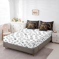 thumbnail image 4 of YST Gamer Bed in a Bag 7 Piece Bedding Set, Modern Abstract Plaid, 100% Polyester Microfiber, Orange Geometry Honeycomb Print, Full Size, 4 of 5