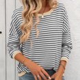 thumbnail image 4 of Qepwscx Women's Knit Tops Baggy Sweaters Top Long Sleeve Chunky Knit Pullover Tops Fashion Clothes Stripe Crew Neck Knitted Jumperes Tops 2025 Winter Shirts Loose Fits Outerwear, 4 of 6