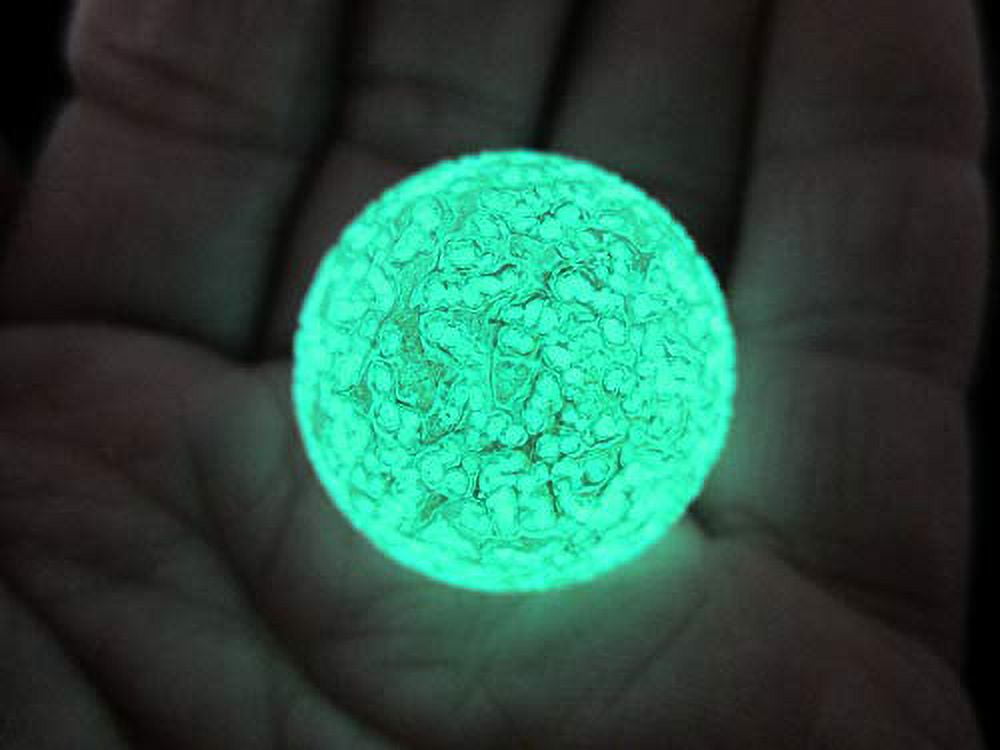 Big Game Toys~25mm (1") Lunar TIC Glow Glow in The Dark Moon Marble Shooter Glass MIB Green Speckled
