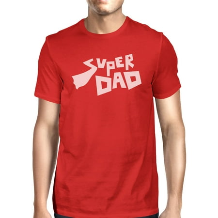 365 Printing Super Dad Men's Red Graphic Design T Shirt Best Dad Gifts For
