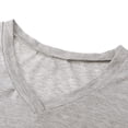 thumbnail image 2 of La nueva manga del cortocircuito del cuello del color sólido V de la camiseta de las mujeres de Meterk Camiseta mujer, 2 of 2