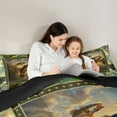 thumbnail image 5 of Castle Fairy Big Bass Fish Full Size Comforter Sets 3-Piece for Female Men Women,Geometric Plaid Bedding Comforter Set,Fishing Theme Lightweight Bedding Sets,Ultra Soft Home Decor,Reversible, 5 of 8