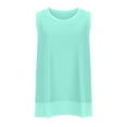 thumbnail image 5 of Turilly Women's Summer Casual Solid Color Round Neck Sleeveness Tops Loose Blouses Green XXL, 5 of 6